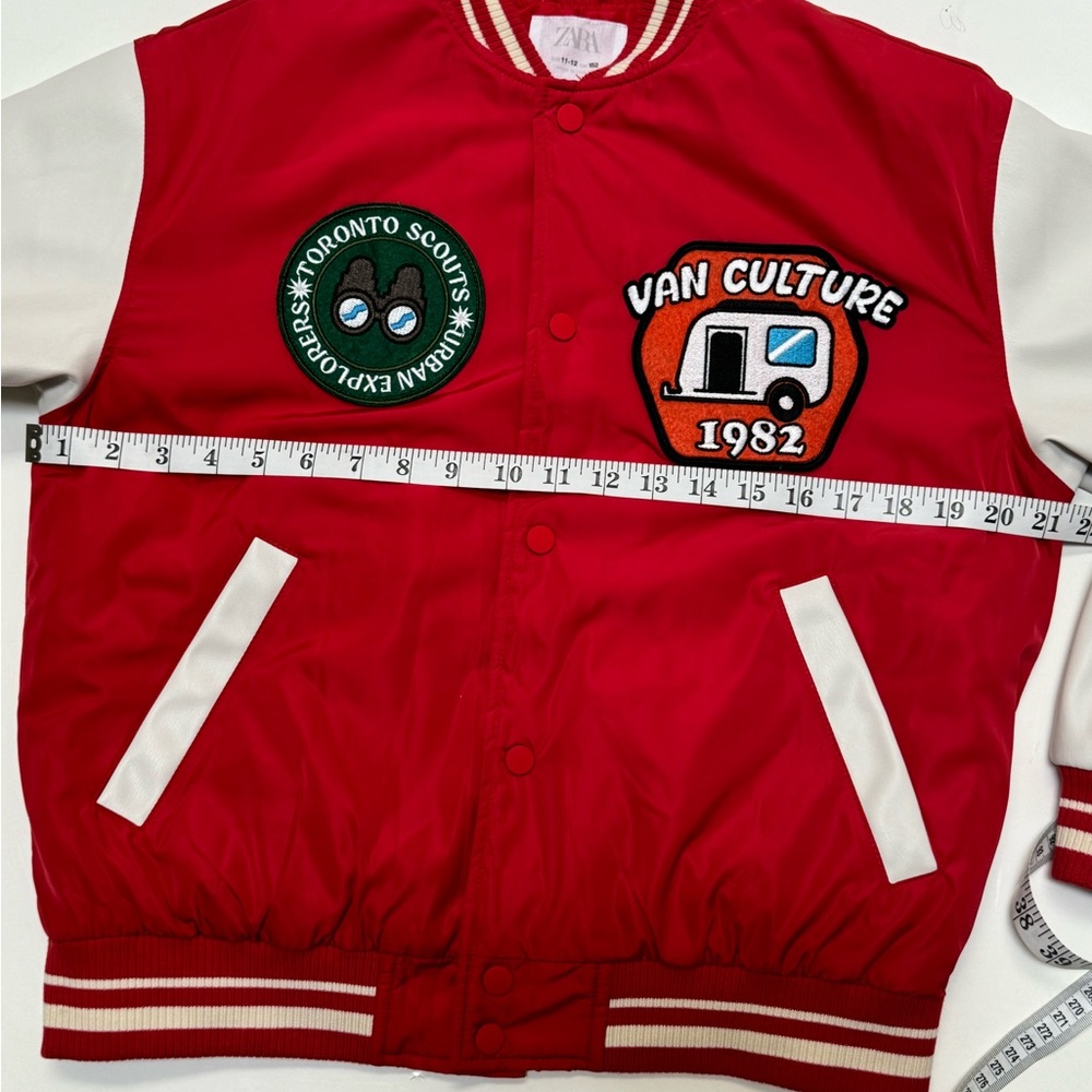 Contrast Patch Varsity Bomber Jacket